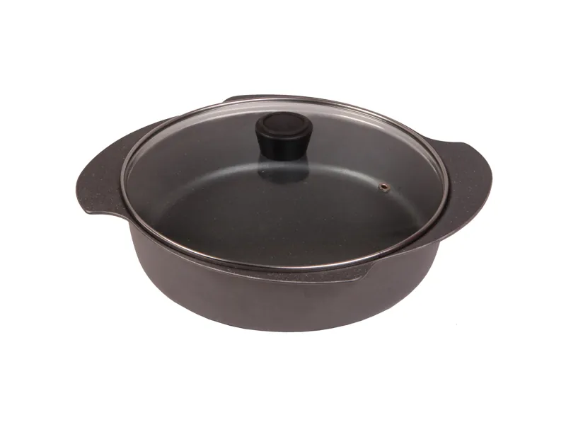 تابه دودسته مدل پروانه butterfly-double-handled-pot-gray